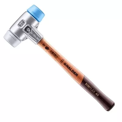 Maillet aluminium pour carrelage et pierre, manche bois, diam.60 mm