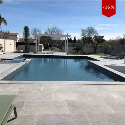 Dalle en pierre naturelle Auxerre, couleur gris