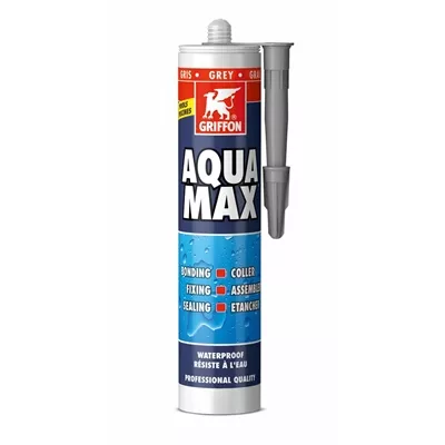 Mastic colle spécial piscine, Aqua Max, couleur gris, cartouche 425 g