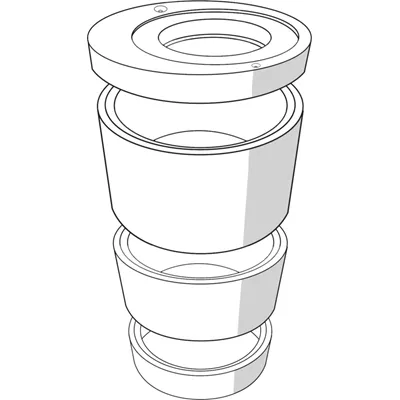 Tête pour regard circulaire béton de diamètre 100 cm, pour cadre fonte