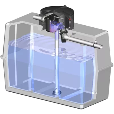 Cuve de stockages des eaux pluviales en béton, capacité 3000 litres, avec kit