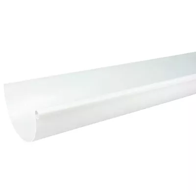 Gouttière demi-ronde de largeur 33 cm, couleur blanc, L.4 m