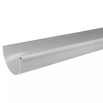 Gouttière demi-ronde de largeur 33 cm, couleur gris, L.4 m