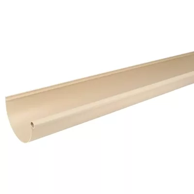 Gouttière demi-ronde de largeur 25 cm, couleur sable, L.4 m