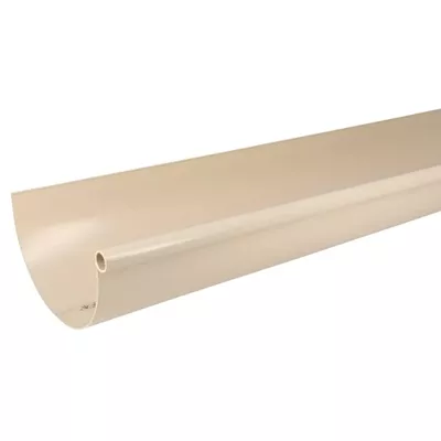 Gouttière demi-ronde de largeur 33 cm, couleur sable, L.4 m