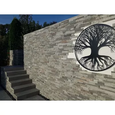 Plaquette de pairement en pierre Manhattan, format Z, 57 x 15 x ép 1 à 3 cm