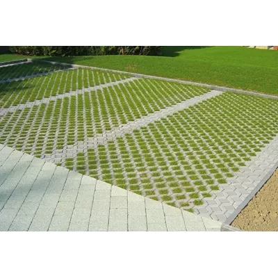 Dalle pour gazon MEBA, en béton, L.60 x l.40 x ép.8 cm