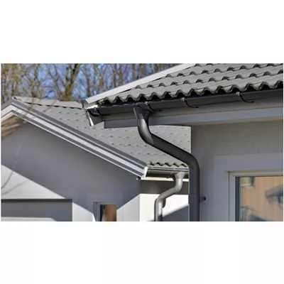 Gouttière en acier laqué, largeur 33 cm, gris anthracite (RAL 7016)