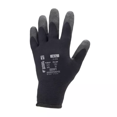 Gants d'hiver déperlant en PVC HPT, couleur noir taille 7 à 11