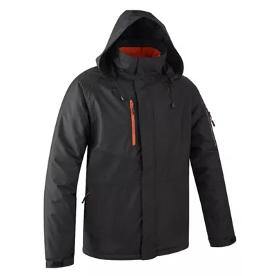 Veste polaire Yuzu couleur noir et orange, taille S à 4XL