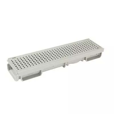 Caniveau Connecto avec grille spéciale piscine, couleur gris, long. 50 cm