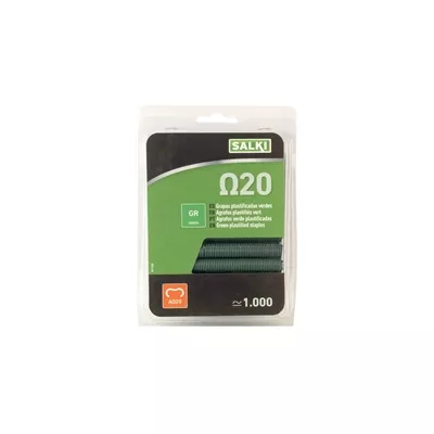 Agrafes Omega 20 pour grillage, VR22, couleur vert, boite de 1000