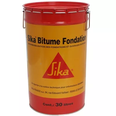 Enduit d’imperméabilisation des fondations et ouvrages enterres Sika bitume fond