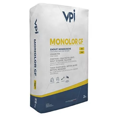 Enduit d’imperméabilisation monocolor grain fin, couleur gris, sac de 25 kg