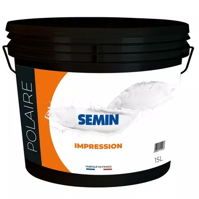 Peinture d’impression acrylique, polaire semin, seau de 15 L