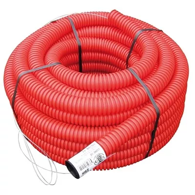 Gaine TPC pour réseaux enterrés, diam 90 mm, couleur rouge (électricité)