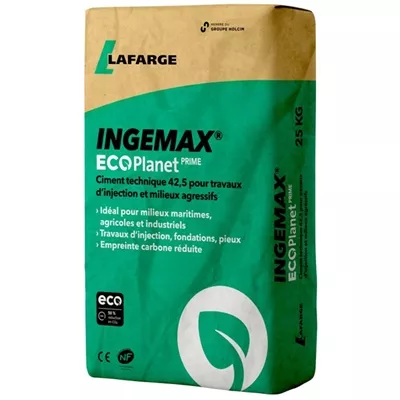 Ciment pour injection et milieux agressifs,Ingemax Ecoplanet, 42.5N, sac de 25kg