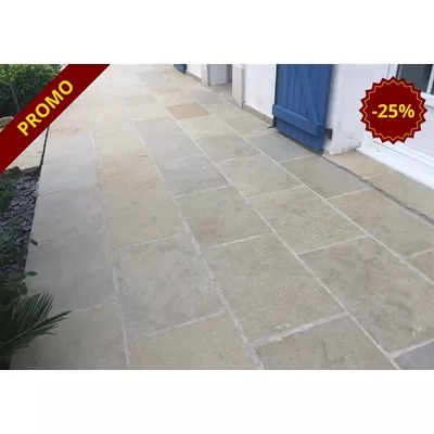 Dalle en pierre naturelle Tandur Yellow, nuancé marron / jaune