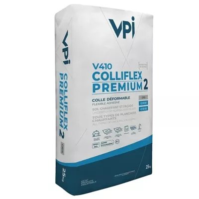 Colle a carrelage et pierre (compatible plancher chauffant), V410 gris