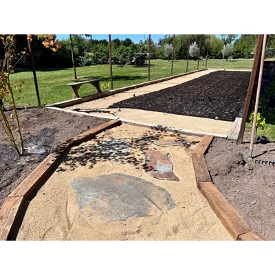 Pas japonais en ardoise corten, ép.3/5 cm, dimension variable