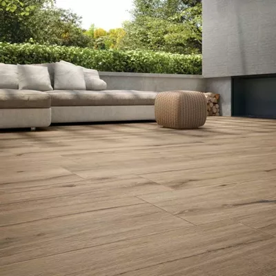 Carrelage extérieur aspect bois, SERIE EKHO, L.120 x l. 30 x ép.2 cm