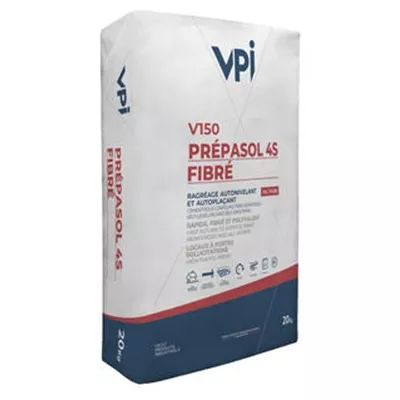 Mortier auto lissant pour ragréage de sol v150 Prepasol 4s fibre, sac 25kg