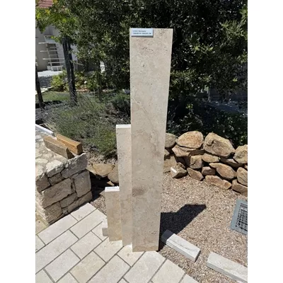 Palissade travertin mixte beige ivoire vieillie