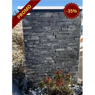 Plaquette en ardoise noire, format Z, L.55 x l.15 x ép.1,5 à 2,5 cm