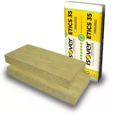 Panneau de laine de roche ETICS35 pour ITE sous enduit, 120 x 60 cm