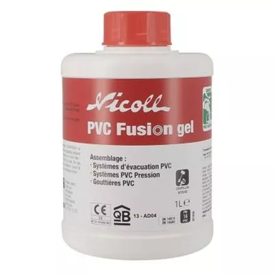 Colle PVC, pot de 1L incluant un pinceau