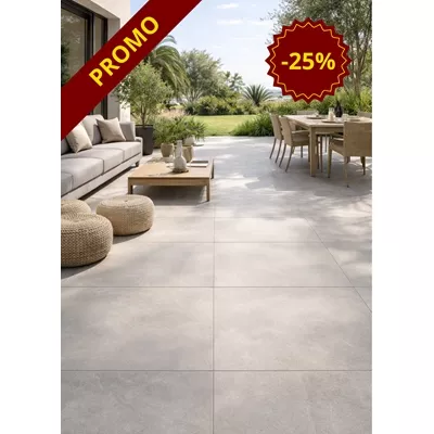 Carrelage extérieur série Colovers, aspect résine, 80 x 80 x 2 cm