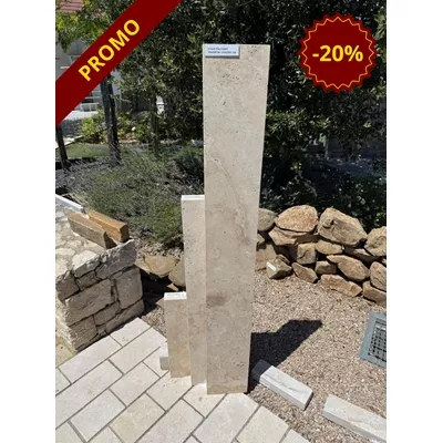 Palissade travertin mixte beige ivoire vieillie