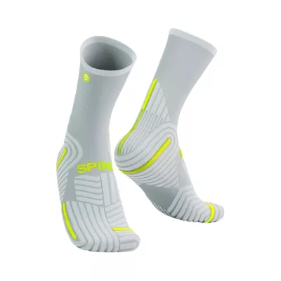 Chaussettes mi-hautes blanches/jaunes spinergy pro