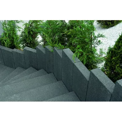 Bordure alessio8/25/100gris fonce grenaillée