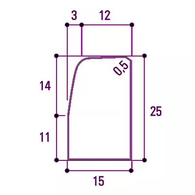 Bordure T2 granitée basalte CE NF