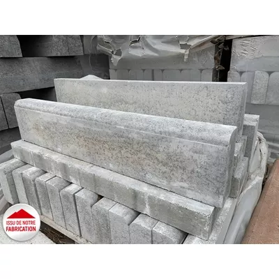 Bordure béton pour parking P1, L.100 x l.8 x ht.20 cm