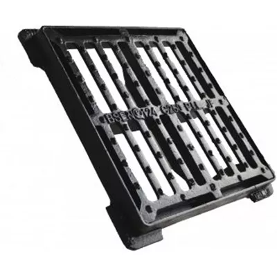 Grille plate + cadre, fonte noire, C250, PMR