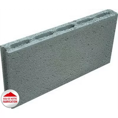 Planelle béton creuse, L.50 x l.5 x ht.20 cm