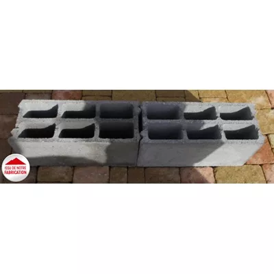 Moellons méga creux emboitables B40, L.50 x l.20 x ht.25 cm