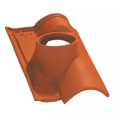 Tuile a DOUILLE OMEGA 10, couleur rouge, conforme VMC
