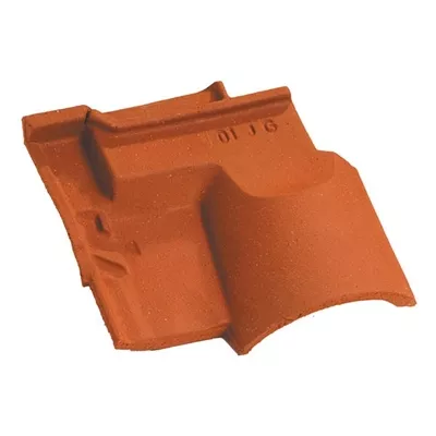 Tuile sous-faitière 1/2 pureau OMEGA 10, couleur rouge