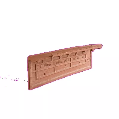 Tuile de rive droite OMEGA 10, couleur rouge