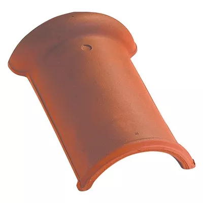Faitière demi ronde a emboitement, couleur rouge