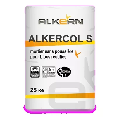 Mortier colle pour montage joint mince de bloc rectifié, sac de 25 kg