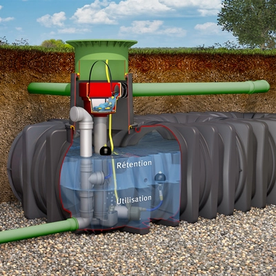 Cuve pour eaux pluviales