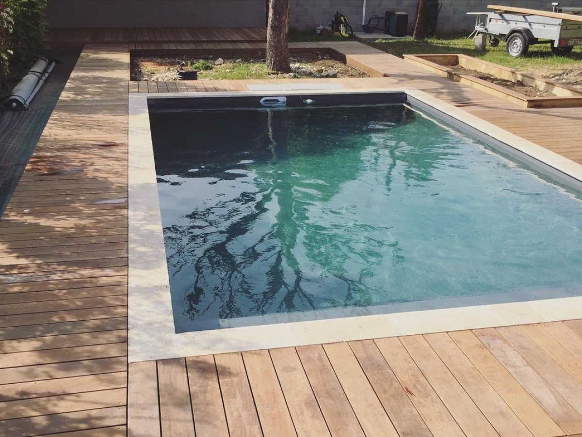 Terrasse en bois exotique IPE après quelques années