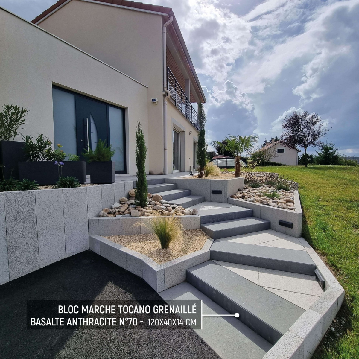 Escalier en dalle béton